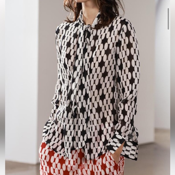 ZW Collection Printed Tied Shirt - Picture 3 of 6